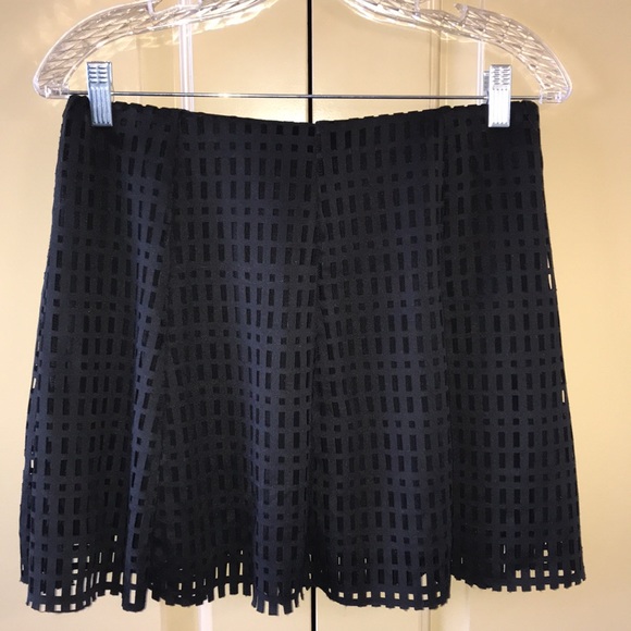 Jolt Black Laser Cut Design Mini Skirt Size M - Picture 3 of 8